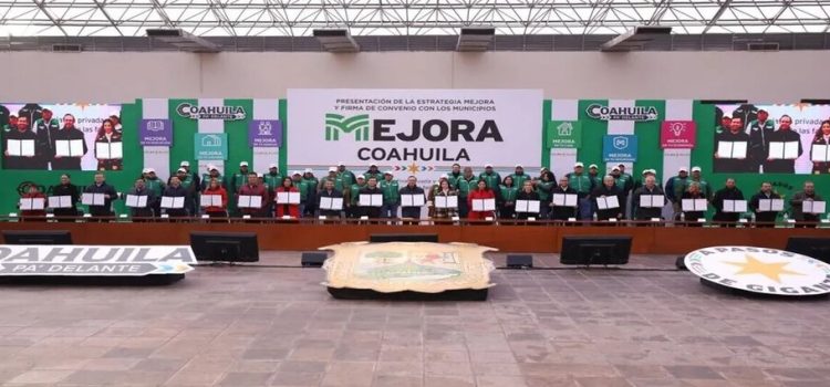 Seis mdp para inversión en obras y programas sociales en 38 municipios, con la estrategia de “Mejora Coahuila”