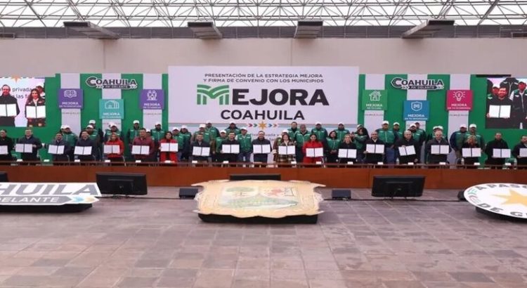 Seis mdp para inversión en obras y programas sociales en 38 municipios, con la estrategia de “Mejora Coahuila”