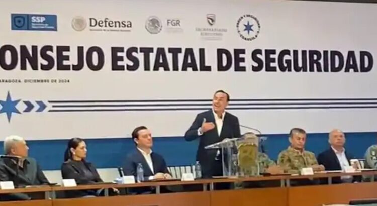 Gobernador de Coahuila Manolo Jiménez encabeza la reunión estatal de seguridad