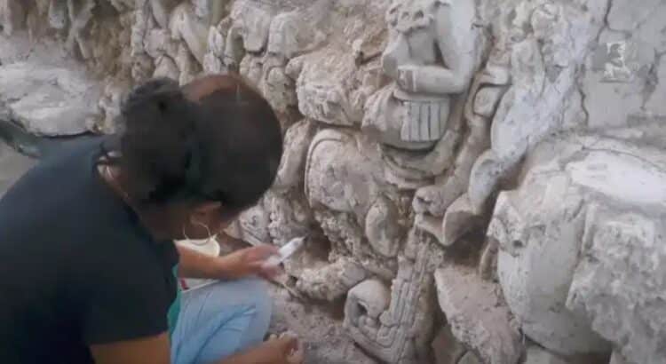 Relieve de estuco hallado en Dzibanché-Kinichná muestra importancia y poder de la dinastía maya Kaanu`l