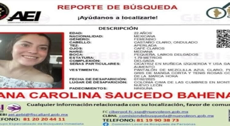 En el estado de Monterrey desaparece la sobrina del magistrado de Coahuila