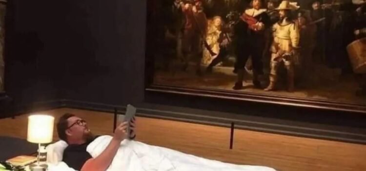 Literalmente, profesor de arte pasó una noche en el museo