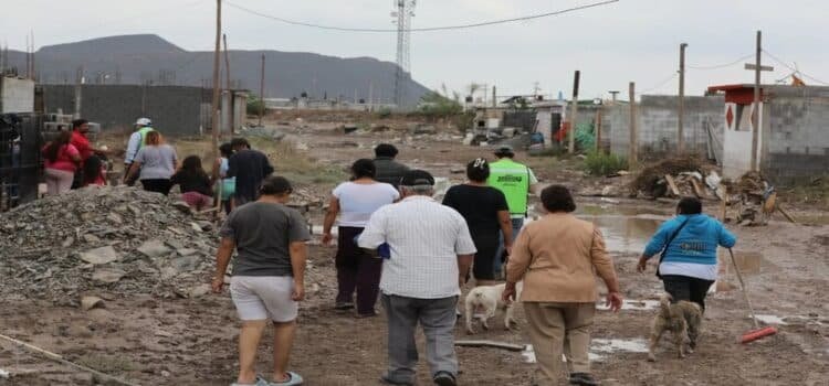 Se brinda atención a los sectores afectados por las lluvias en Saltillo