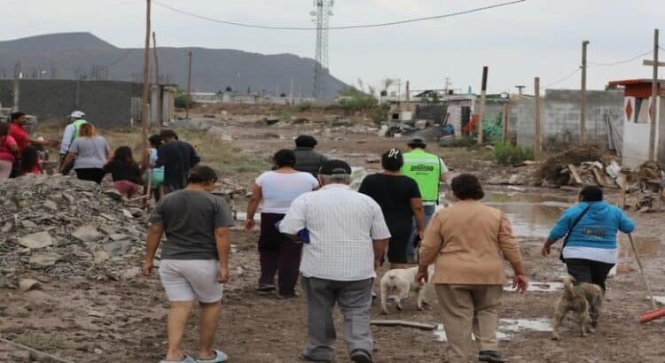 Se brinda atención a los sectores afectados por las lluvias en Saltillo